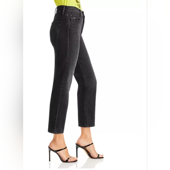 MOTHER Black Straight Leg Jeans - Picture 3 of 12